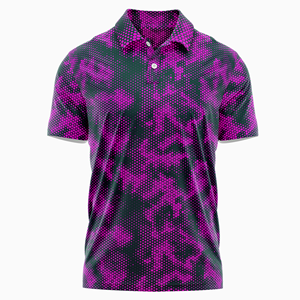 Camiseta Polo de Golf sublimada con logotipo impreso, camiseta Polo con patrón personalizado para hombre, camiseta Polo con botones frontales Unisex hecha en Vietnam - Product Image 2