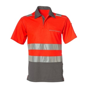Camiseta Polo de Seguridad de Manga Corta de Secado Rápido para Hombre, con Tiras Reflectantes, Camiseta de Trabajo, Camisetas Polo de Alta Visibilidad para Hombre - Product Image 1