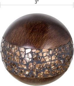 Bolas decorativas de nogal modernas, diseño de bolas decorativas para el hogar, artesanías, adornos de bolas doradas, decoración del hogar para manualidades de regalo - Product Image 3