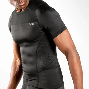 Camiseta Deportiva Personalizada con Logotipo para Hombre – Ajustada al Cuerpo, Manga Corta, para Gimnasio, Entrenamiento, Ropa Deportiva de Verano - Product Image 3