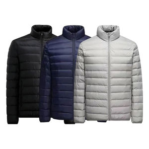 Chaqueta Acolchada con Capucha Estilo Lona, Ligera, Ultra Cálida, Rellena de Algodón, para Hombre, Resistente al Viento, Plegable, para Invierno - Product Image 1