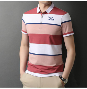 เสื้อยืดโปโลผ้าฝ้ายสำหรับผู้ชาย,เสื้อโปโลแขนสั้นพิมพ์โลโก้ได้ตามต้องการ - Product Image 5