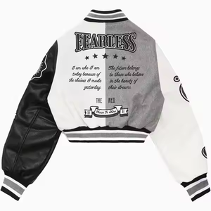 Veste universitaire décontractée hiver confortable laine coupe-vent respirant en coton pour femme taille adulte plus techniques imprimées - Product Image 3