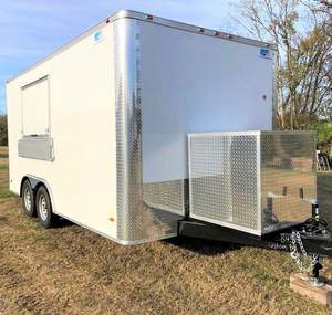 Remorque alimentaire entièrement équipée en aluminium Honlu Bakery avec services de pizzas, fast-<span class=keywords><strong>food</strong></span>, glaces et boissons, boutique mobile - Product Image 1