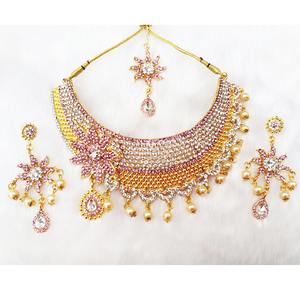 Luxury Color Bridal <b>Necklace</b> and Earring Set Women <b>Crystal</b> Rhinestone Vintage Wedding Engagement Party Gift Jewelry - Product Image 1