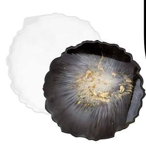 Plateau de service en résine de luxe fait à la main plateau de table à manger personnalisé écologique avec nouvel effet de marbre - Product Image 3