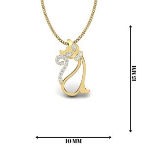 Ishi Diamonds 14k Happy Kitten Pendentif en diamant cultivé en laboratoire - Product Image 2