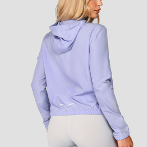 2024 New Design High Quality Women's Sport Windbreaker Jacket Long Light <b>Colour</b> Quilted Breathable Nylon Printed Techniques - Product Image 2