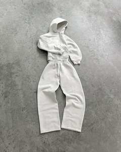 Oversize Drop Shoulder Hoodie y pantalones de pierna recta Conjunto de chándal de 2 piezas 2025 - Product Image 1