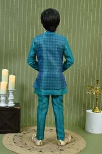 Elegante Sherwani de Seda para Niños, Traje Tradicional para Bodas y Fiestas, con Acabado Real y Sin Arrugas - Product Image 3