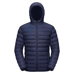 Chaqueta acolchada ligera para hombre de alta calidad capucha resistente al agua a prueba de viento y aislamiento bordado de diseño OEM personalizado - Product Image 1