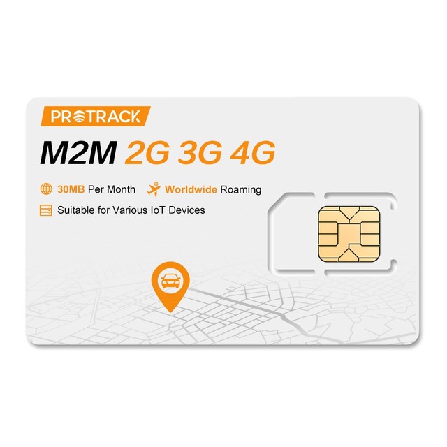 Protrack M2M DATA SIM Card 2G 3G 4G International Roaming IoT SIM Card for GPS Tracker