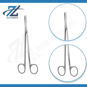 กรรไกรผ่าตัดโลหะทรงตรงยาว185มม. ทำจากสเตนเลสสตีลใช้มือผ่านการรับรอง CE - Product Image 3