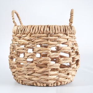 Panier de rangement en jacinthe d'eau, panier fonctionnel tissé à la main, organisateur de paniers au prix le plus bas - Product Image 6