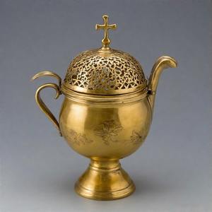 Quemador de iglesia de latón con fragancia sagrada, incensario colgante, quemador de incienso de Iglesia Vintage para ambiente ceremonial y espiritual - Product Image 5