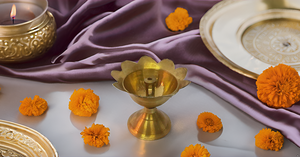 Lampe à huile en laiton de qualité supérieure faite à la main traditionnel indien doré Akhand Diya accessoire artisanal Diwali fait de qualité supérieure - Product Image 3