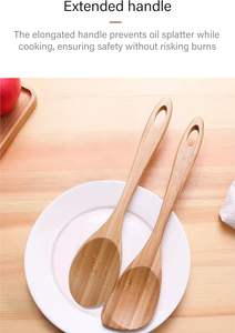 Cuchara de madera de mango largo de alta demanda para revolver sopa, curry y estofado, perfecta para uso doméstico, hotel y catering - Product Image 2