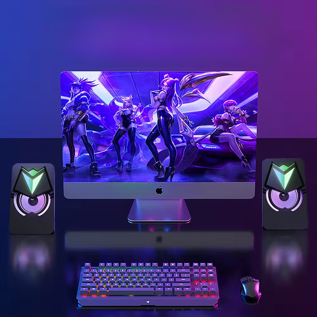 Full Range Portable RGB Sound System Creative Laptop USB Speakers for PC With Stereo Sound and Loud Bass