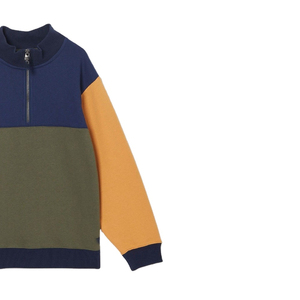 Nueva llegada 2025 personalizado hombres 100% algodón media cremallera superior sudaderas colorido sólido invierno tejido Digital liso teñido - Product Image 3
