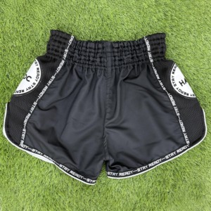 กางเกงมวยไทยคลาสสิคสไตล์เรโทร ปักลายด้านหน้า ผ้าสแปนเด็กซ์/ไนลอน ชุดออกกำลังกาย MMA สำหรับผู้ชายและผู้หญิง ชุดฝึกซ้อมในยิม - Product Image 2