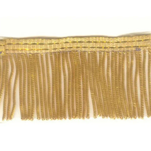 Vente en gros OEM Frange en lingots d'or Frange en fil métallique personnalisée de haute qualité Garniture en or blanc Drapé et tailles Style personnalisable - Product Image 2