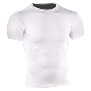 Camisetas de gimnasio de compresión personalizables con precio al por mayor, camisetas de manga corta con logotipo personalizado para adultos - Product Image 4