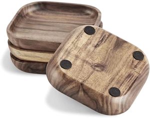 Handcrafted Wooden <b>Coasters</b> <b>for</b> <b>Drinks</b> Natural Wood Tea & Coffee <b>Coaster</b> Set <b>for</b> Home Bar & Office - Product Image 4