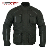 Blouson de moto coupe-vent en Cordura pour garçons avec protection corporelle certifiée CE pour une utilisation toute saison