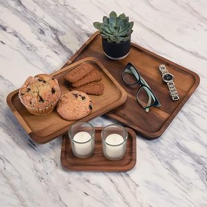 Ensemble de 3 plateaux de service en bois de qualité supérieure, design minimaliste, pour la salle à manger, la cuisine, les collations, la maison, le restaurant et les réceptions. - Product Image 1