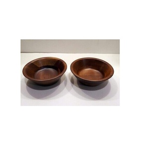 Mini bol en bois bol de service naturel avec revêtement émaillé bols de service pour salade de fruits et pâtes de couleur bois naturel - Product Image 3