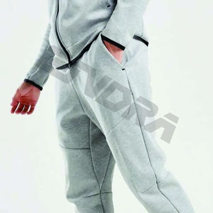 Traje apilado para hombre, traje de jogging liso con cremallera para hombre, pantalones de chándal, logotipo personalizado, chándal de lana tecnológica, conjuntos de jogging de invierno para adultos - Product Image 6