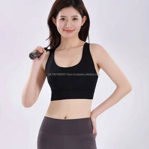 Soutien-gorge de sport pour femme de haute qualité, antichoc, à dos croisé avec boucle, pour yoga, course à pied, avec bonnets fixes, maintien élevé, idéal pour le fitness et l'entraînement - Product Image 2