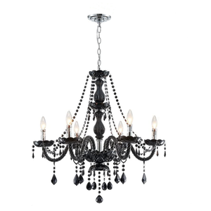 Lámpara de Araña Moderna de Cristal K9, Lámpara de Techo de Cristal Negro, Lámpara Colgante para Comedor y Baño - Product Image 1