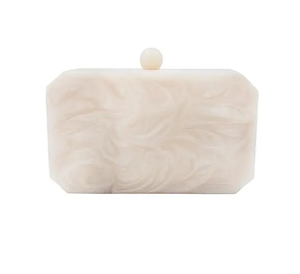 กระเป๋าถือเรซินคลาสสิกดีไซน์เรียบง่ายกระเป๋าสะพายข้างสำหรับสุภาพสตรีทำจากทองเหลืองกระเป๋าคลัทช์สำหรับงานแต่ง - Product Image 4