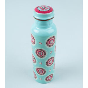 ขวดน้ำทองแดงบริสุทธิ์100% ขวดน้ำพิมพ์เคลือบพร้อมฝาปิดสำหรับของขวัญสุขภาพและสุขภาพขององค์กร - Product Image 2