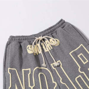 กางเกงขาสั้นผ้าคอตตอนผ้าฟลีซตัดขอบพิมพ์โลโก้ได้ตามต้องการ - Product Image 3