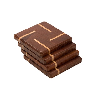 Posavasos de madera Gadgets para el hogar Accesorios de Bar Posavasos de madera de múltiples formas para la venta - Product Image 1