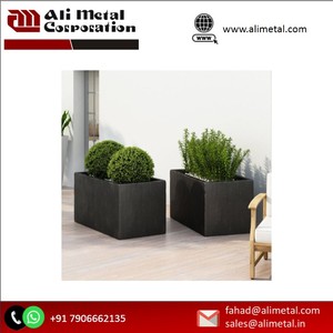 Simple Accent Style Iron Flower Pot <b>Box</b> Custom Share Shape Wholesale High Elegant Galvanized Cheap <b>Planters</b> - Product Image 5