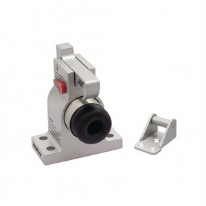 SCHNEGEL Aluminum Silver-Colored Baked Enamel Door Stop 001/588/1 Floor Mounting for Blinds <b>Shades</b> & Shutters - Product Image 3