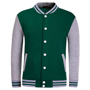 Chaqueta Varsity de Béisbol para Hombre al por Mayor, Manga de Lana, Logotipo Personalizado Bordado, Cuello Alto, Larga, Estilo Urbano - Product Image 5
