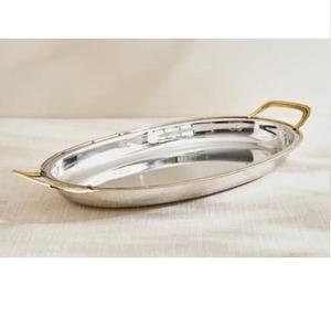 Bandejas de Servicio de Metal con Acabado Brillante, Bandeja de Servicio de Alimentos de Primera Calidad, Decoración para Mesa de Comedor de Hotel y Hogar, Color y Tamaño Personalizados - Product Image 5