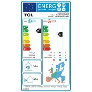Aire Acondicionado TCL S09F2S2 A++/A+ 1806 KCAL/H 2236 Fg/h Blanco 24000BTU Solo Frío para Hotel/Hogar 220V - Product Image 4