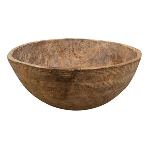 BOL HAUT-BOL À FRUITS EN BOIS RÉEL NATUREL, Bol en bois décoratif pour Table Bureau Home Decor ustensiles de cuisine - Product Image 4