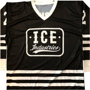 Venta al por mayor personalizado adulto juvenil sublimación cuello en V Jersey de Hockey sobre hielo 100% poliéster transpirable malla uniforme de Jersey de Hockey sobre hielo - Product Image 3