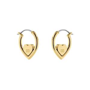 Pendientes de Aro Tommy Hilfiger para Mujer, Modelo 2780557, Modernos, en Forma de Corazón, de Rodio, Latón y Cobre, Ideales para Fiestas y Regalos, con Circonita y Perla - Product Image 1