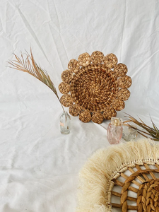 Venta al por mayor de paja agua de mimbre redonda de la fiesta de la boda accesorios de decoración de mesa de restaurante hecho a mano - Product Image 5