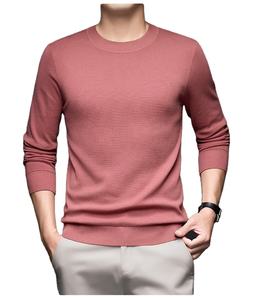 2025 vente chaude Logo personnalisé 100% Lyocell pull tricoté à manches longues pull bonne qualité couleur unie o-cou chandails pour hommes - Product Image 4