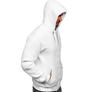 Sudadera con Capucha y Cremallera para Hombre, Estilo Deportivo, para Otoño e Invierno, Ecológica, 100% Algodón, Forro Polar, Resistente al Viento, Transpirable, Estampada, con Bolsillos - Product Image 5