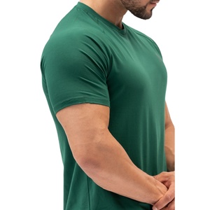 Performance Workout T-Shirt <b>Men</b> 100% Cotton 210gsm Slim Fit Short Sleeve O-Neck Lightweight <b>Stretch</b> Quick Dry Breathable Silk - Product Image 6