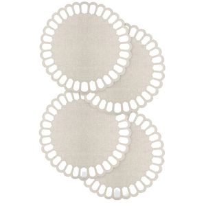 Sets de table en lin classiques décoratifs avec broderie à la main pour une décoration de table spéciale, ambiance luxueuse, carton - Product Image 5